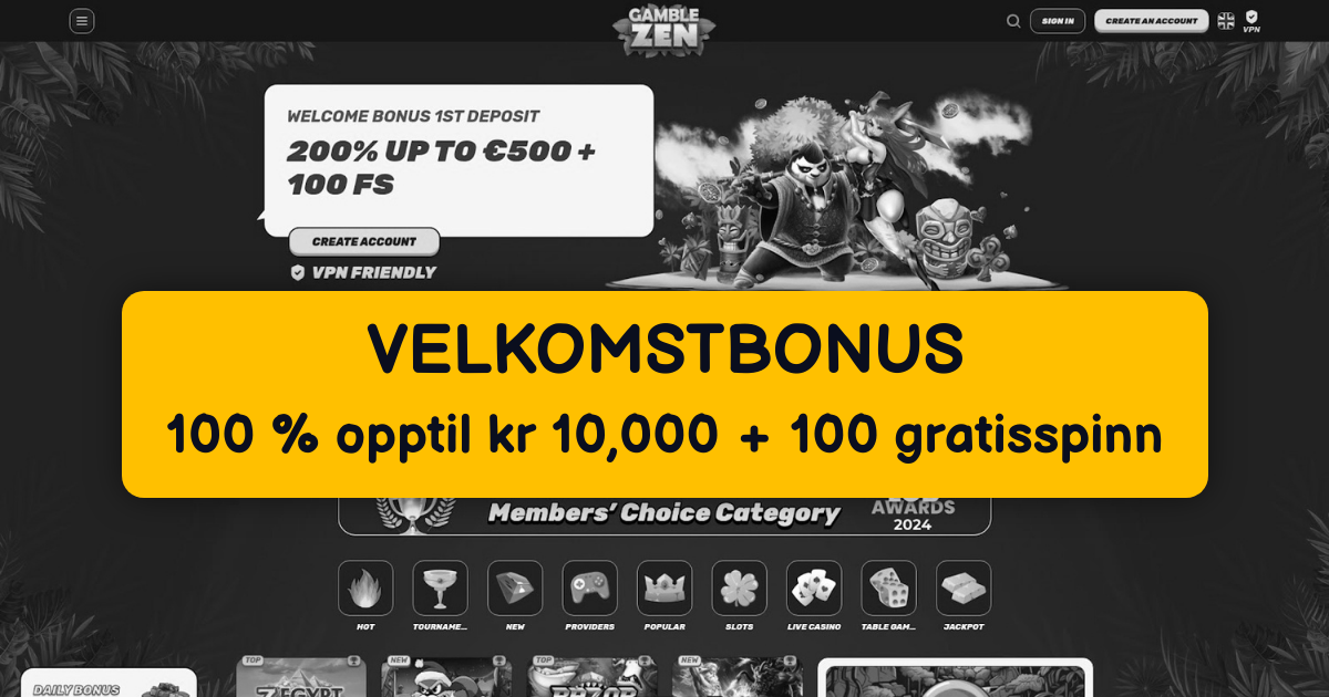 Gamblezen Casino - Norges beste mobile casino